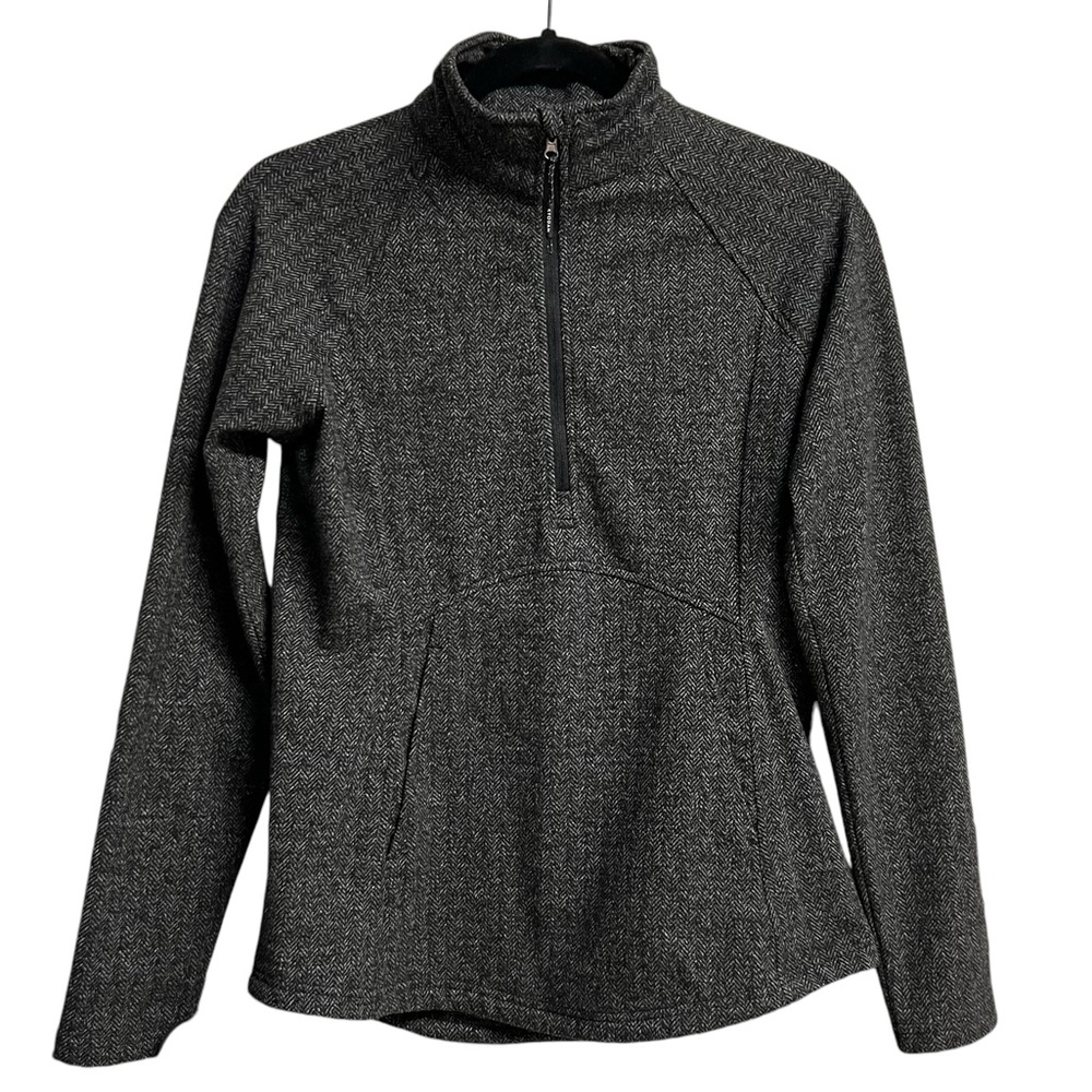KYODAN Half Zip Athletic Pullover Charcoal Herringbone
